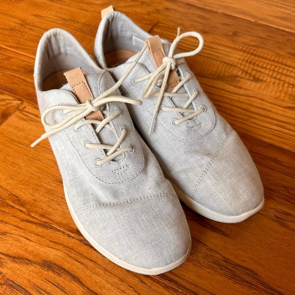 TOMS Cabrillo Sneaker Drizzle Gray Chambray Size 10 - Picture 3 of 6